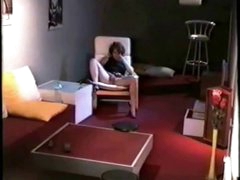 Hidden cam caught my mom home alone rubbing her pussy